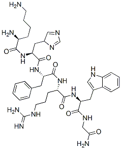 lysyl-histidyl-phenylalanyl-arginyl-tryptophyl-glycinamide Struktur