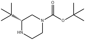 (R)-tert-butyl 3-tert-butylpiperazine-1-carboxylate hydrochloride Struktur