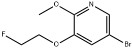 5-broMo-3-(2-fluoroethoxy)-2-Methoxypyridine Struktur