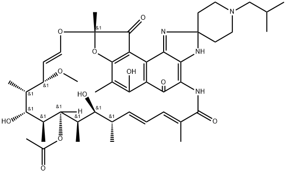 25-O-Deacetyl-23-O-acetyl Rifabutin Struktur