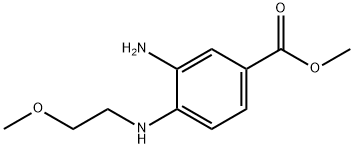 Methyl 3-amino-4-[(2-methoxyethyl)amino]benzoate Struktur