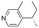 Pyridine, 3-methyl-4-(1-methylpropyl)-, (S)- (9CI) Struktur