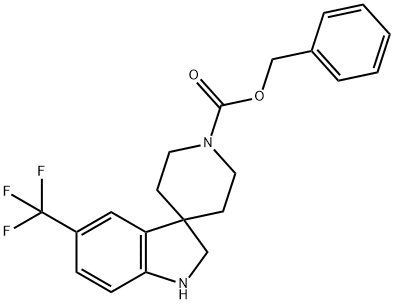 BENZYL 5-(TRIFLUOROMETHYL)SPIRO[INDOLINE-3,4'-PIPERIDINE]-1'-CARBOXYLATE Struktur