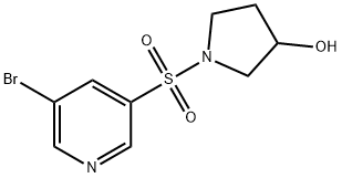 1-(5-broMopyridin-3-ylsulfonyl)pyrrolidin-3-ol Struktur