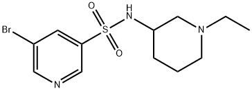 5-broMo-N-(1-ethylpiperidin-3-yl)pyridine-3-sulfonaMide Struktur