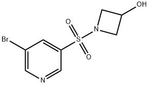 1-(5-broMopyridin-3-ylsulfonyl)azetidin-3-ol Struktur