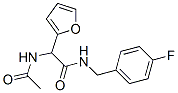 alpha-acetamido-N-(4-fluorobenzyl)-alpha-(furan-2-yl)acetamide Struktur