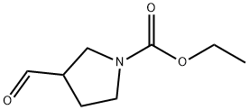 1-Pyrrolidinecarboxylic  acid,  3-formyl-,  ethyl  ester Struktur