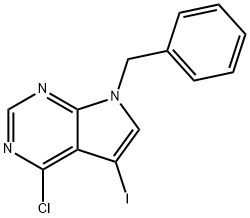 7-Benzyl-4-chloro-5-iodo-7H-pyrrolo[2,3-d]pyriMidine Struktur