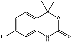 7-bromo-4,4-dimethyl-1H-benzo[d][1,3]oxazin-2(4H)-one Struktur