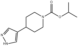 propan-2-yl 4-(1H-pyrazol-4-yl)piperidine-1-carboxylate Struktur