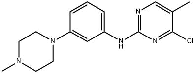 2-PyriMidinaMine, 4-chloro-5-Methyl-N-[3-(4-Methyl-1-piperazinyl)phenyl]- Struktur