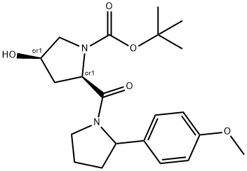 (2S,4S)-tert-butyl 4-hydroxy-2-(2-(4-methoxyphenyl)pyrrolidine-1-carbonyl)pyrrolidine-1-carboxylate Struktur