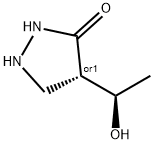 3-Pyrazolidinone,4-(1-hydroxyethyl)-,(R*,S*)-(9CI) Struktur