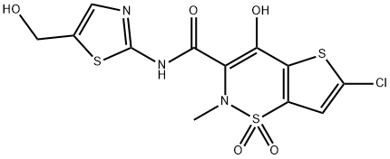 N-Des(2-pyridinyl)-N-(5-hydroxymethyl-2-thiazolyl) Lornoxicam Struktur