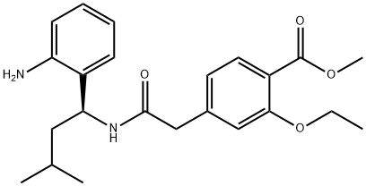 2-Despiperidyl-2-amino Repaglinide Methyl Ester Struktur