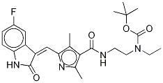 N-Boc-N-desethyl Sunitinib-d5 Struktur