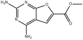 Furo[2,3-d]pyrimidine-6-carboxylic acid, 2,4-diamino-, methyl ester (9CI) Struktur