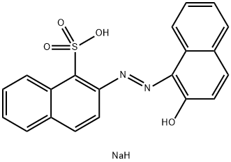 sodium 2-[(2-hydroxynaphthyl)azo]naphthalenesulphonate  Struktur