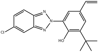 2-(5-Chloro-2H-benzotriazol-2-yl)-6-(1,1-dimethylethyl)-4=ethenylphenol Struktur