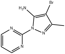 4-BroMo-3-Methyl-1-(pyriMidin-2-yl)-1H-pyrazol-5-aMine Struktur