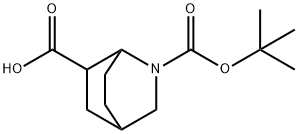 RaceMic 2-Aza-bicyclo[2.2.2]octane-2,6-dicarboxylic acid 2-tert-butyl ester Struktur