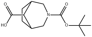 3-Boc-3-azabicyclo[3.2.1]octane-8-carboxylic acid Struktur