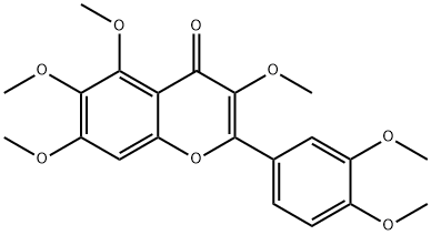 Quercetagetin 3,5,6,7,3',4'-hexamethyl ether Struktur