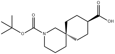 2-Azaspiro[5.5]undecan-2,9-dicarboxylic acid 2-tert-butyl ester Struktur