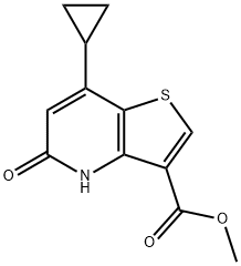 methyl 7-cyclopropyl-5-oxo-4,5-dihydrothieno[3,2-b]pyridine-3-carboxylate Struktur