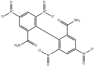 4,4',6,6'-Tetranitro-(1,1'-biphenyl)-2,2'-dicarboxamide Struktur