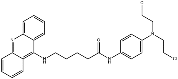 5-(acridin-9-ylamino)-N-[4-[bis(2-chloroethyl)amino]phenyl]pentanamide Struktur