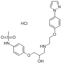 Methanesulfonamide, N-(4-(2-hydroxy-3-((2-(4-(1H-imidazol-1-yl)phenoxy )ethyl)amino)propoxy)phenyl)-, monohydrochloride, (+-)- Struktur