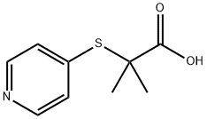 Propanoic acid, 2-methyl-2-(4-pyridinylthio)- (9CI) Struktur