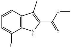 Methyl 7-fluoro-3-methyl-1H-indole-2-carboxylate Struktur