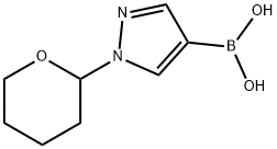 1-(Tetrahydro-2H-pyran-2-yl)pyrazole-4-boronic acid Struktur