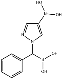 1-(1-Borono-1-phenylmethyl)-1H-pyrazole-4-boronic acid Struktur