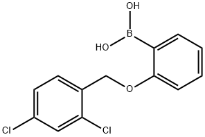 2-(2,4-dichlorophenylmethoxy)phenylboronic acid Struktur