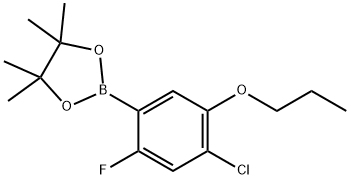 4-Chloro-2-fluoro-5-propoxyphenylboronic acid, pinacol ester Struktur