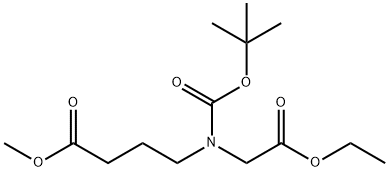 Methyl 4-[N-Boc-N-(2-ethoxy-2-oxoethyl)aMino]butanoate Struktur