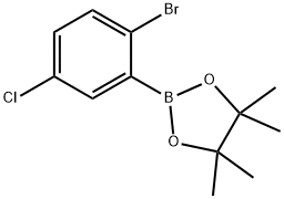 2-(2-Bromo-5-chlorophenyl)-4,4,5,5-tetramethyl-1,3,2-dioxaborolane Struktur