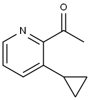 1-(3-cyclopropylpyridin-2-yl)ethanone Struktur