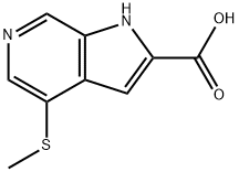 4-(methylthio)-1H-pyrrolo[2,3-c]pyridine-2-carboxylic acid Struktur