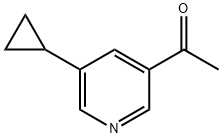 1-(5-cyclopropylpyridin-3-yl)ethanone Struktur