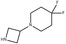 1-(azetidin-3-yl)-4,4-difluoropiperidine Struktur