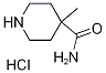 4-Methyl-piperidine-4-carboxylic acid aMide hydrochloride Struktur