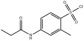 2-methyl-4-propanamidobenzene-1-sulfonyl chloride Struktur