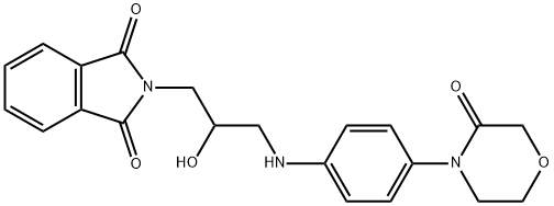 2-(2-hydroxy-3-(4-(3-oxoMorpholino)phenylaMino)propyl)isoindoline-1,3-dione Struktur