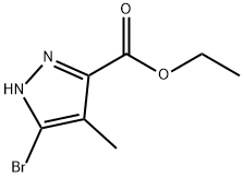 ethyl 3-bromo-4-methyl-1H-pyrazole-5-carboxylate Struktur