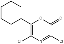 2H-1,4-Oxazin-2-one,  3,5-dichloro-6-cyclohexyl- Struktur